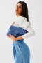 Lucky Bees Bolso de Hombro Azul en Piel de Polivinilo